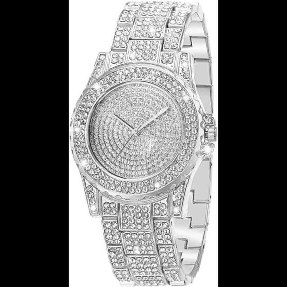 Diamond Watch for Women Iced Out Watch Bling Rhinestone Watches